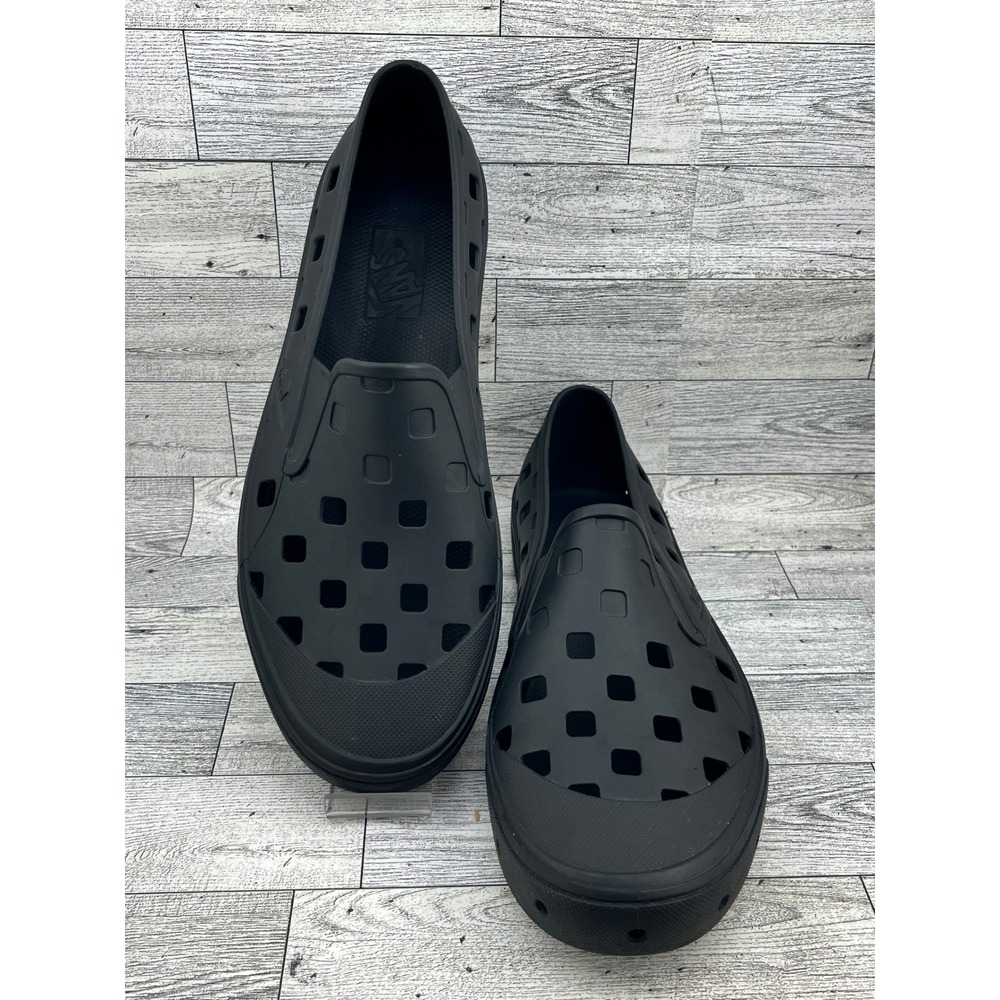 Vans Trek Slip-On Men Sz 11 Black Water Shoes Rubber Washable VN0A5HF8BLK